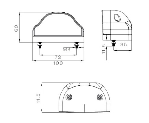 26-3010-004 ФОНАРЬ ПОДСВЕТКИ НОМЕРНОГО ЗНАКА